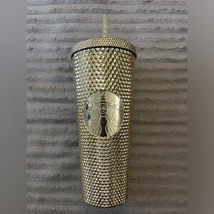 Starbucks Metallic Gold Studded Tumbler ✨